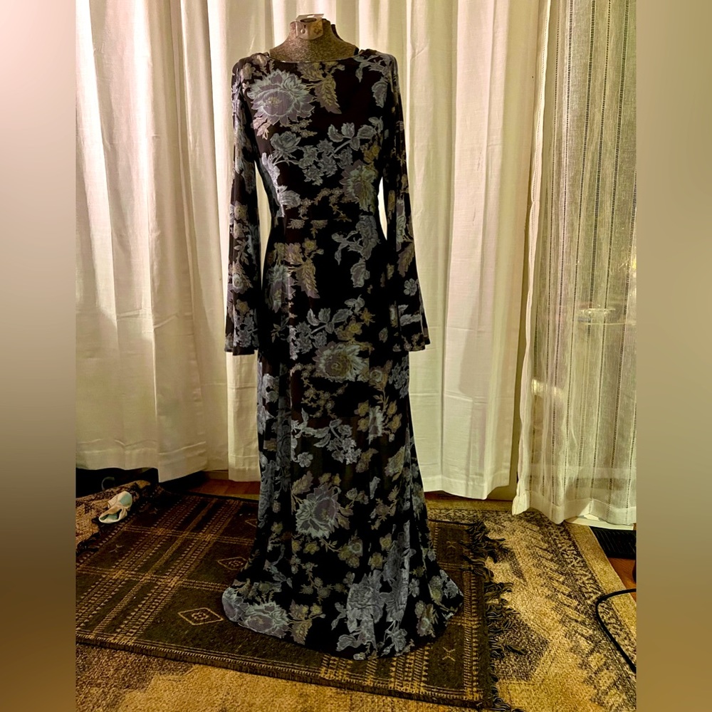 Free people bell sleeve maxi dress